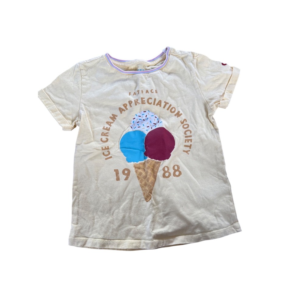 Fat face United Kingdom life is out there ice‎ cream graphic print youth top
